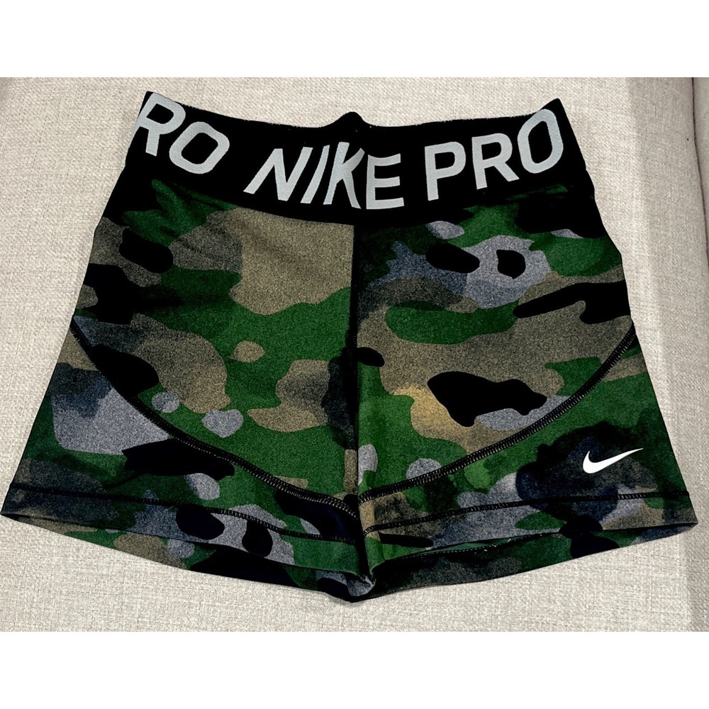 Nike Pro Dri-Fit Camouflage Compression Spandex Shorts 3" Inseam Gym Sz Medium